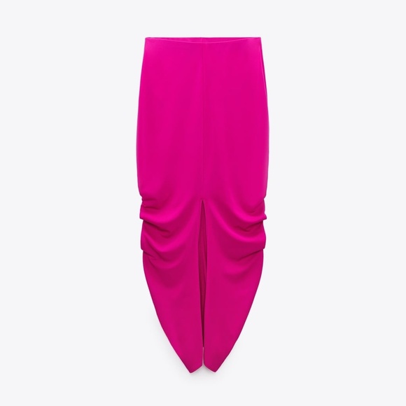 ZARA DRAPED SIDE SKIRT SIZE M - Picture 2 of 7